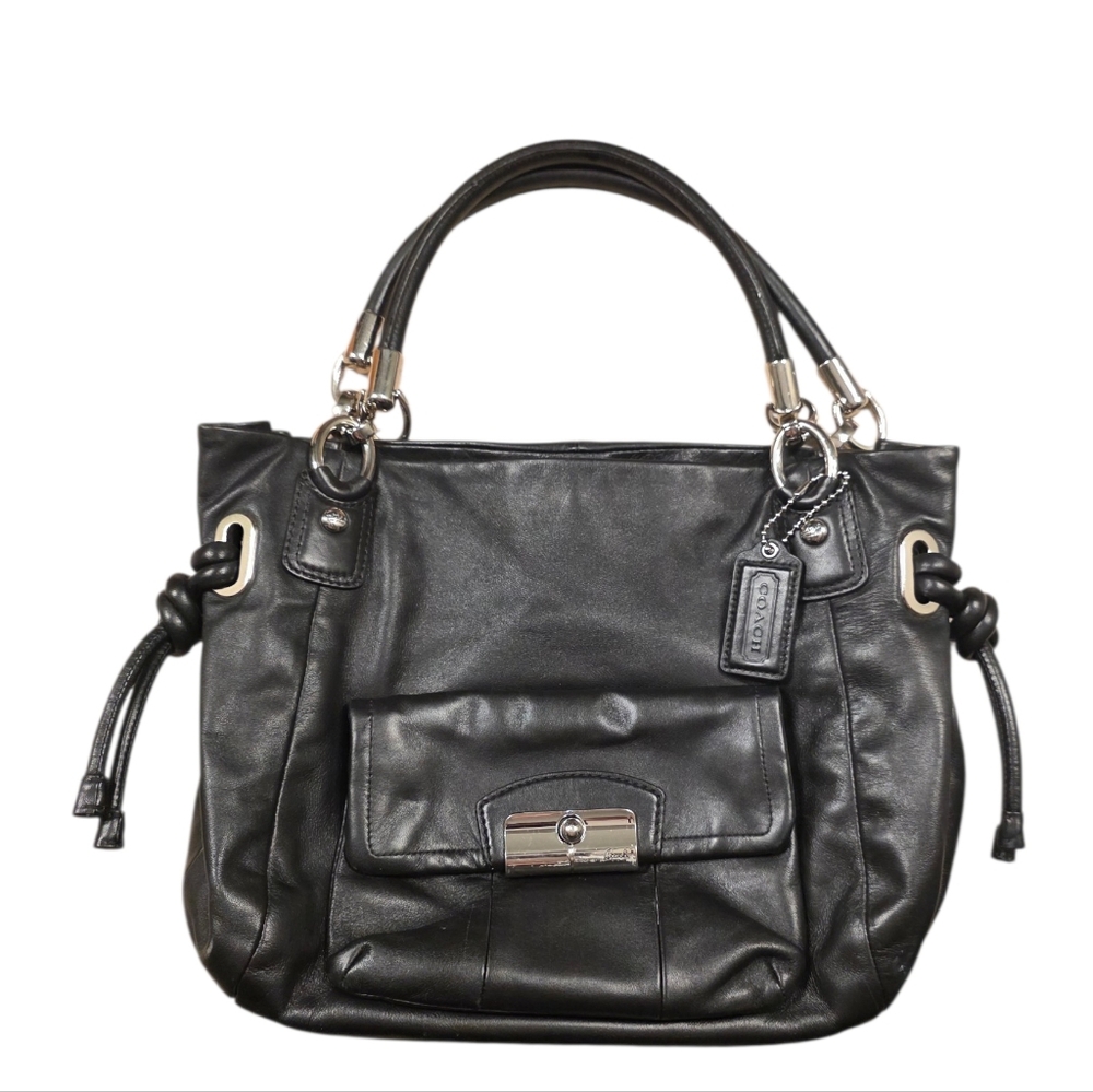 Coach Kristin Leather Satchel Black